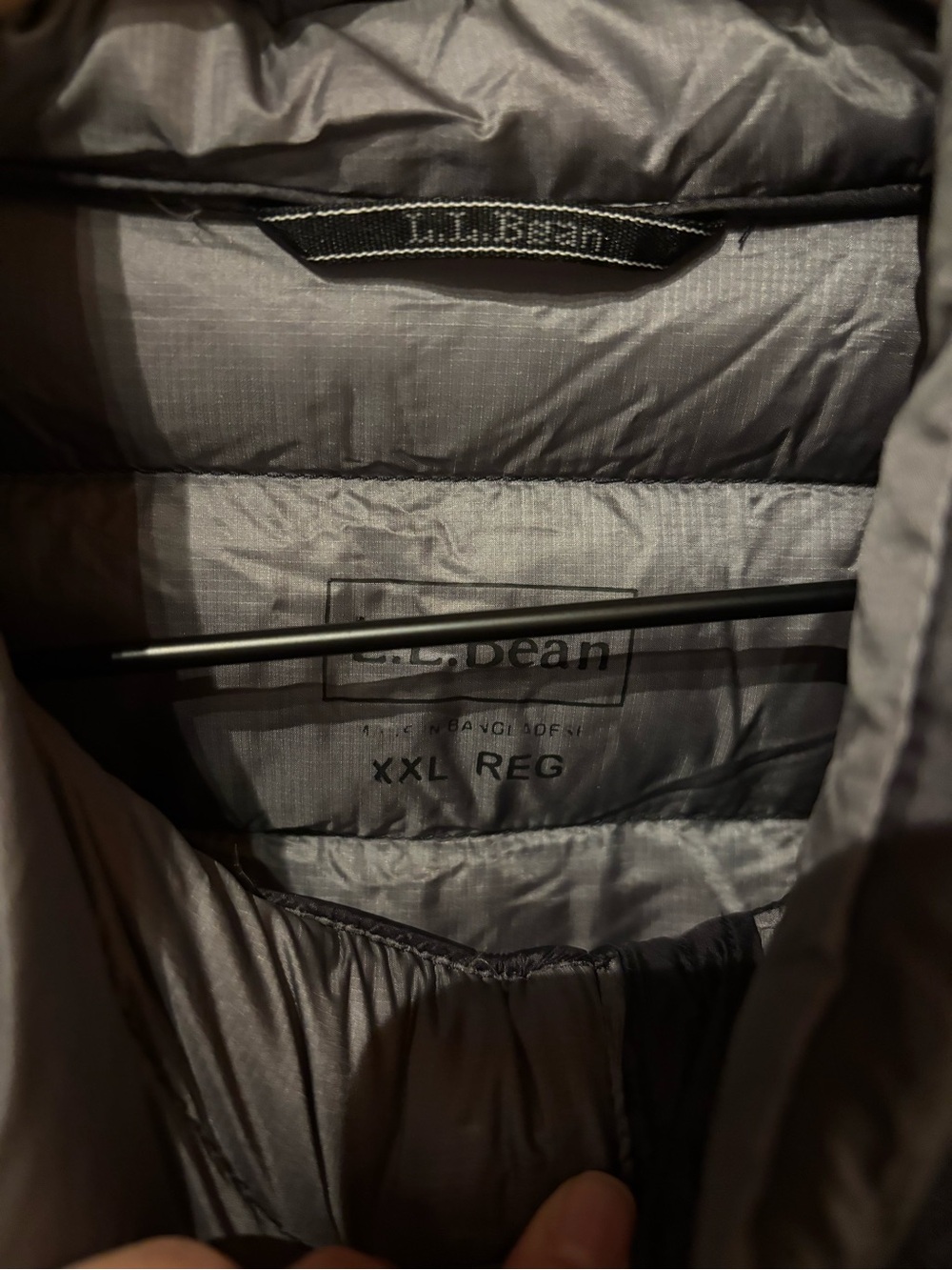 L.L. Bean Black Packable Quilted Down Jacket - Picture 6 of 8